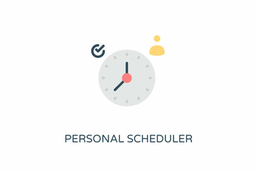 PERSONAL SCHEDULER icon in vector. Logotype