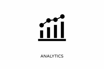 ANALYTICS icon in vector. Logotype