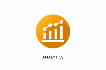 ANALYTICS icon in vector. Logotype