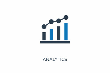 ANALYTICS icon in vector. Logotype