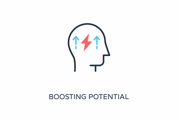 Boosting Potential icon in vector. Logotype