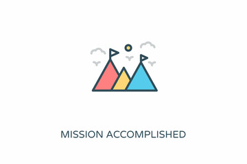 Mission Accomplished icon in vector. Logotype