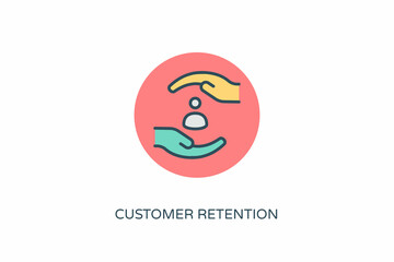 Customer Retention icon in vector. Logotype