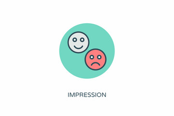 Impression icon in vector. Logotype