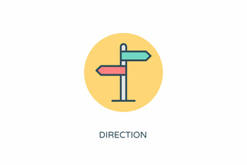Obraz premium Direction icon in vector. Logotype