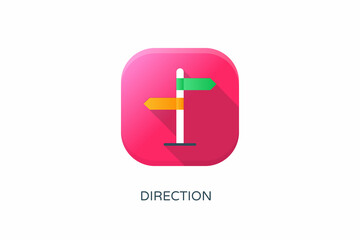 Direction icon in vector. Logotype