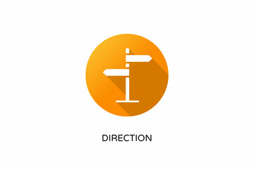 Direction icon in vector. Logotype