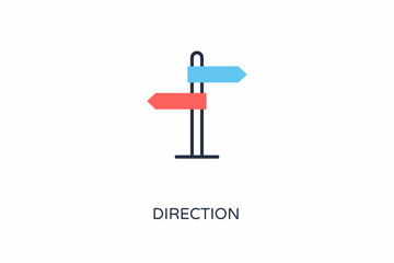 Direction icon in vector. Logotype