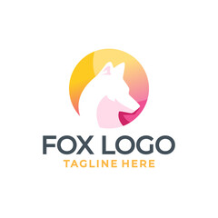 Fox animal gradient logo