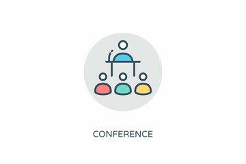 Obraz premium Conference icon in vector. Logotype