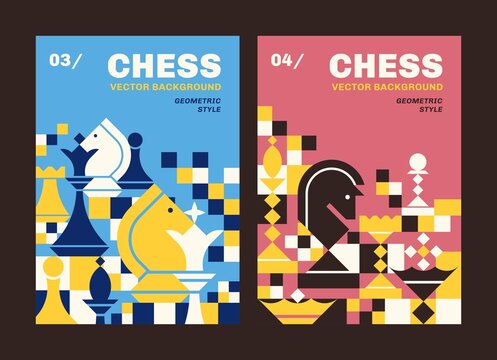 Chess background part 2. Abstract geometric vector illustration. Best for book cover, poster, flyer and banner.
