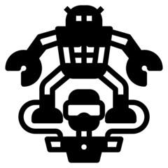 Robot line icon