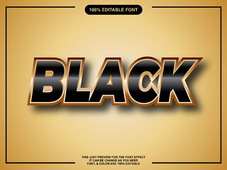bold black glossy with gold outline text style font effect 100% easy editable 
