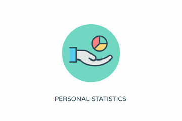 Personal Statistics icon in vector. Logotype