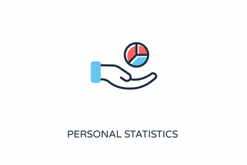 Personal Statistics icon in vector. Logotype