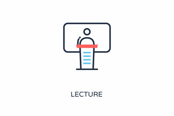 Lecture icon in vector. Logotype