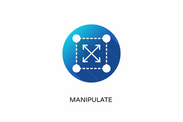 Manipulate icon in vector. Logotype