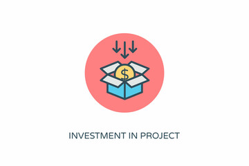 Investment In Project icon in vector. Logotype