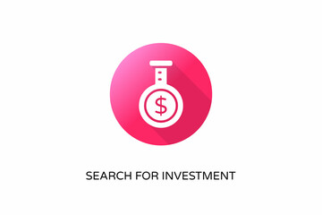 Search For Investment icon in vector. Logotype