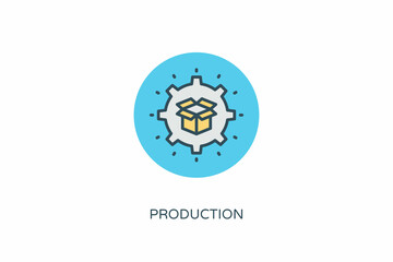 Production icon in vector. Logotype