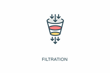 Filtration icon in vector. Logotype