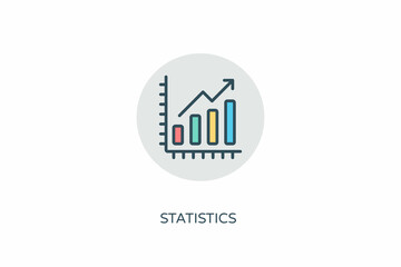 Statistics icon in vector. Logotype