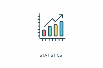 Statistics icon in vector. Logotype