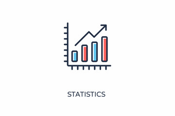 Statistics icon in vector. Logotype