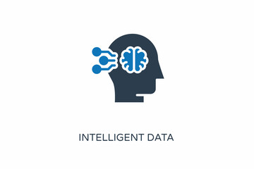 Intelligent Data icon in vector. Logotype