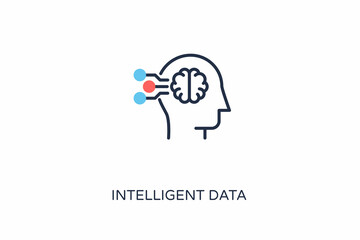 Fototapeta na wymiar Intelligent Data icon in vector. Logotype