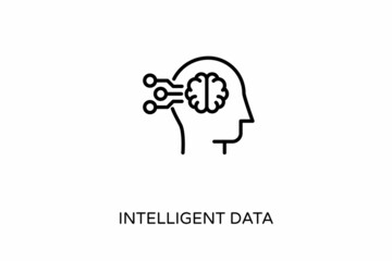 Intelligent Data icon in vector. Logotype