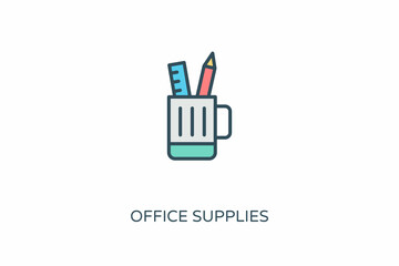 Office Supplies icon in vector. Logotype