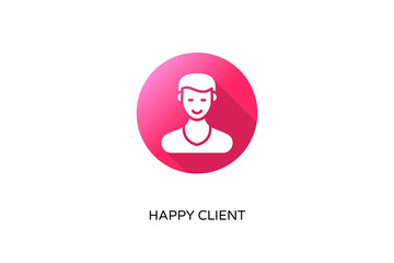 Happy Client icon in vector. Logotype