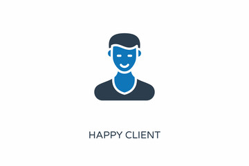 Happy Client icon in vector. Logotype