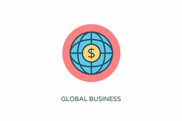 Global Business icon in vector. Logotype