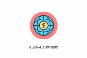 Fototapeta premium Global Business icon in vector. Logotype
