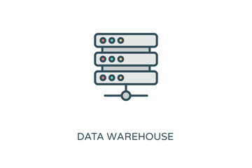 Data Warehouse icon in vector. Logotype