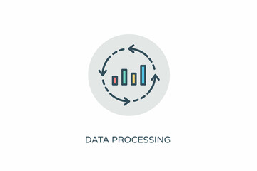 Data Processing icon in vector. Logotype