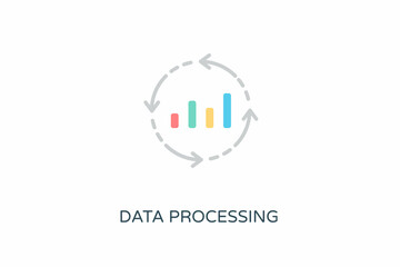 Data Processing icon in vector. Logotype