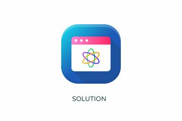 Solution icon in vector. Logotype