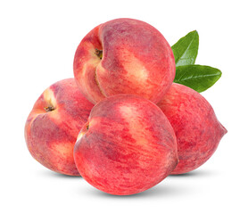 Peach isolated on white