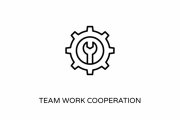 Teamwork Cooperation icon in vector. Logotype