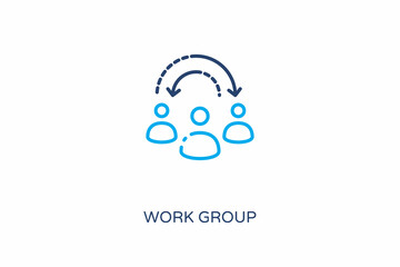 Work Group icon in vector. Logotype