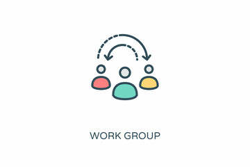Obraz na płótnie Canvas Work Group icon in vector. Logotype