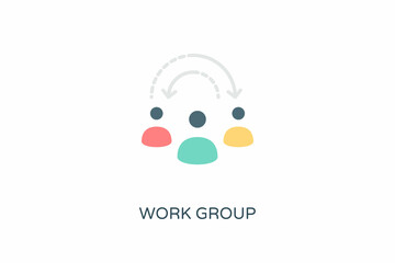 Work Group icon in vector. Logotype