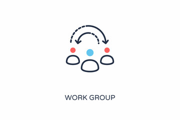 Work Group icon in vector. Logotype