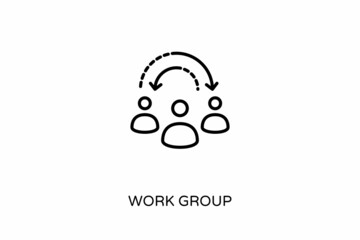 Work Group icon in vector. Logotype