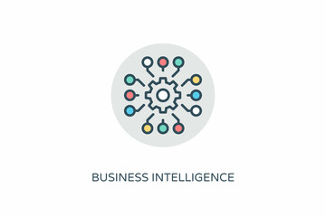 Business Intelligence icon in vector. Logotype