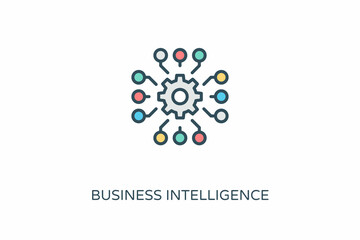 Business Intelligence icon in vector. Logotype