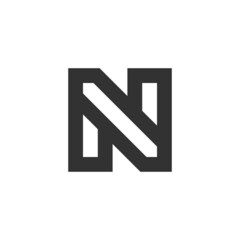 Monogram logo design initials N